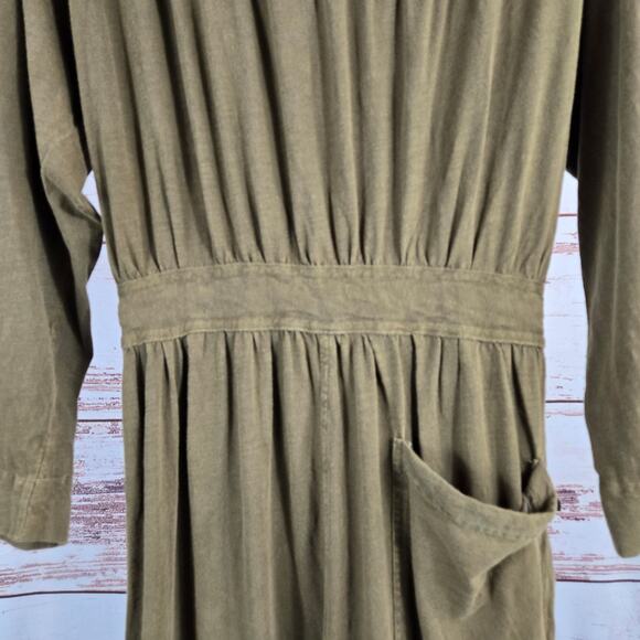 Free People More LIke This One-Piece Jumpsuit Olive Green Size Small - Picture 6 of 7
